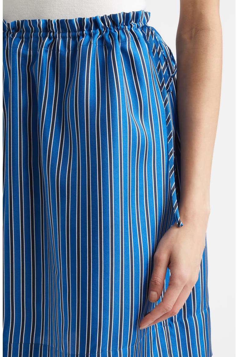 Stripe Silk Miniskirt, Alternate, color, BLUE/ NAVY