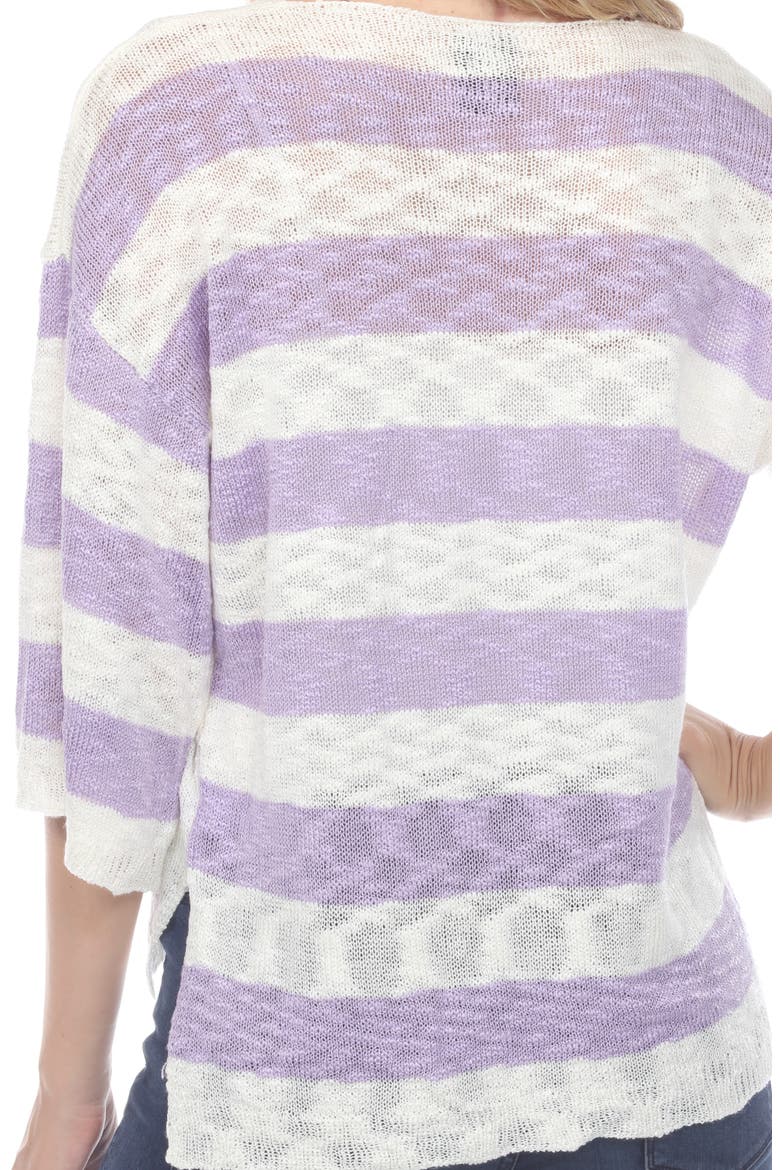 Stripe Knit Top, Alternate, color, LILAC