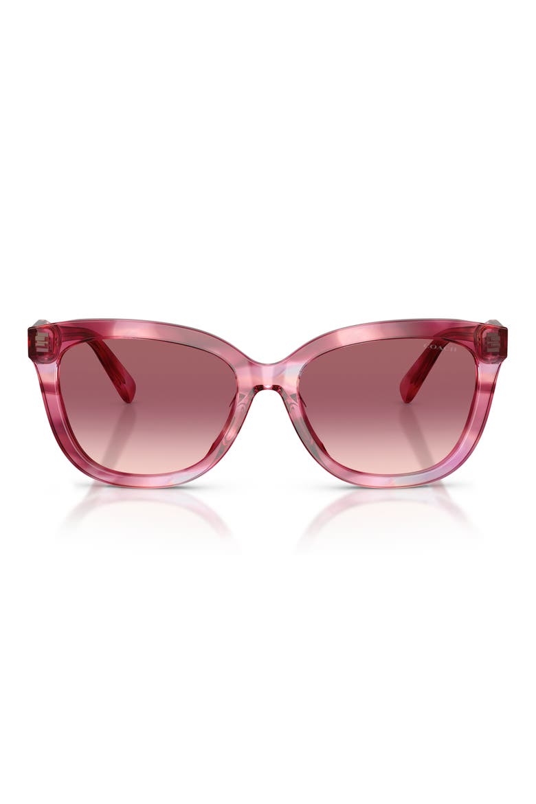 56mm Gradient Square Sunglasses, Main, color, PURPLE COSMO TORTOISE / PURPLE