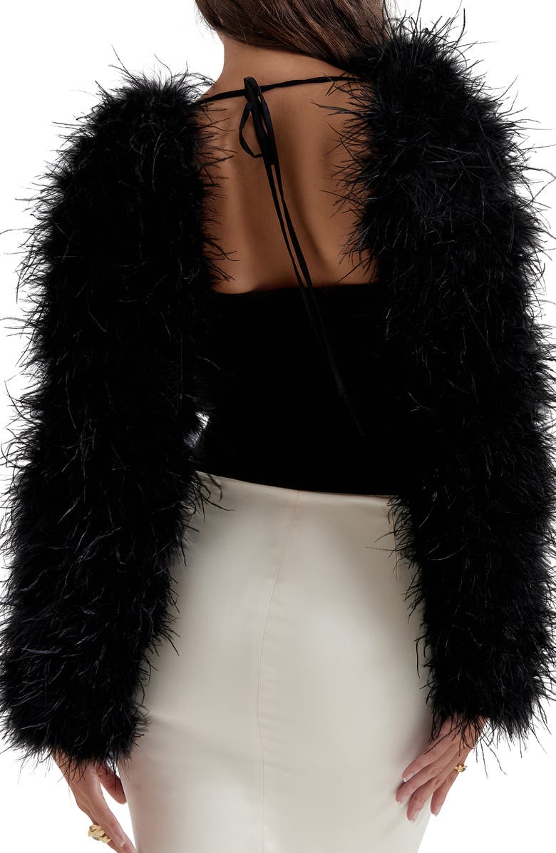 HOUSE OF CB Ash Feather Jacket, Alternate, color, 