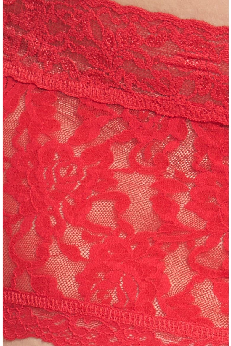 Stretch Lace Boyshorts, Alternate, color, RED