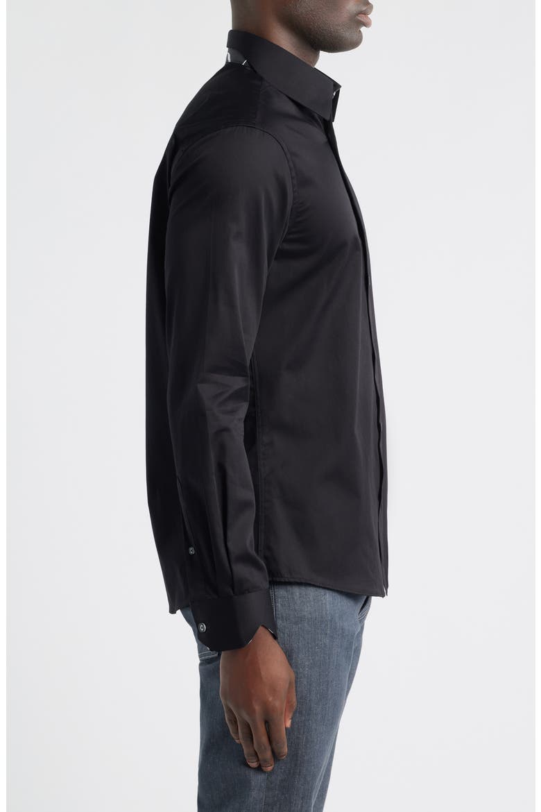 Sinai Collection Luxe Cotton Dress Shirt, Alternate, color, BLACK