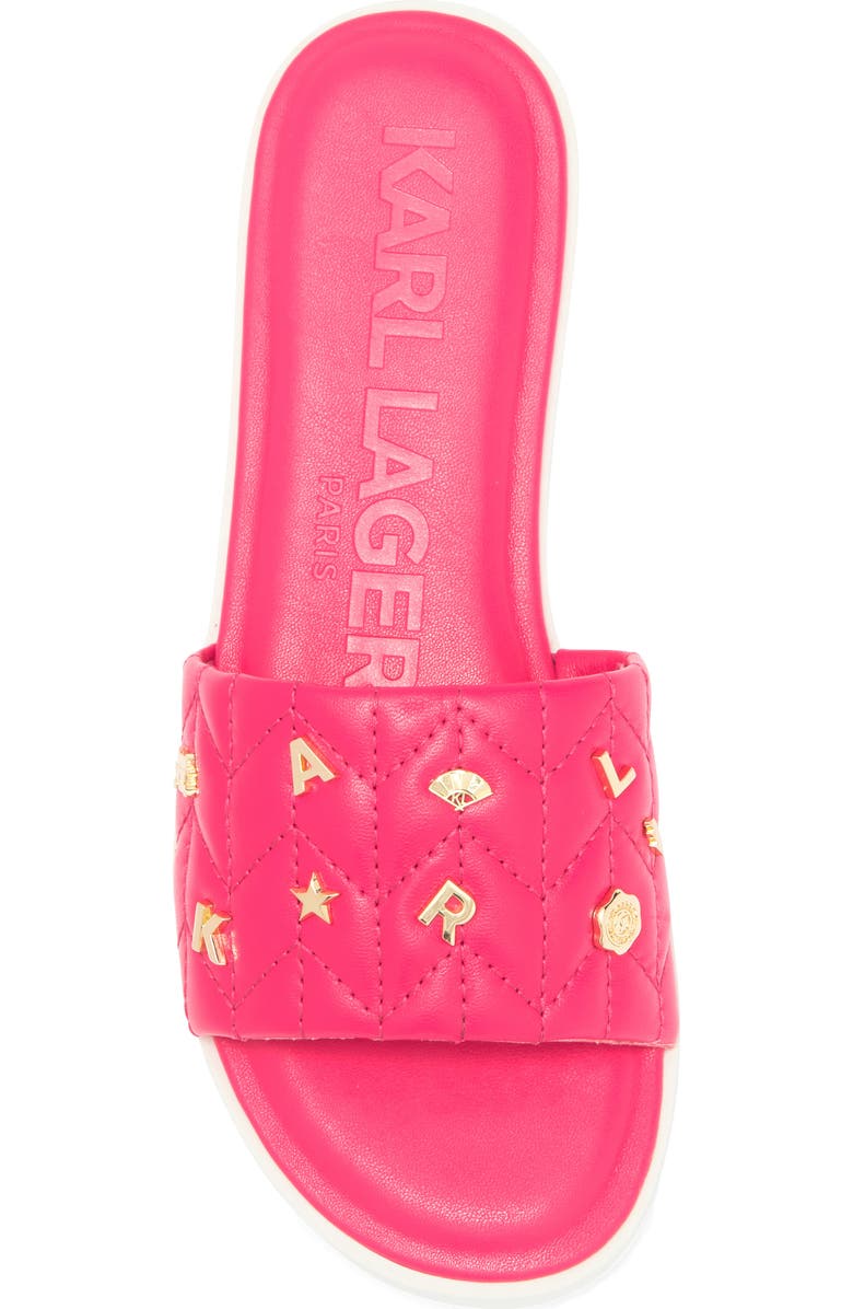 KARL LAGERFELD PARIS Carenza Studs Slide Sandal, Alternate, color, Teaberry