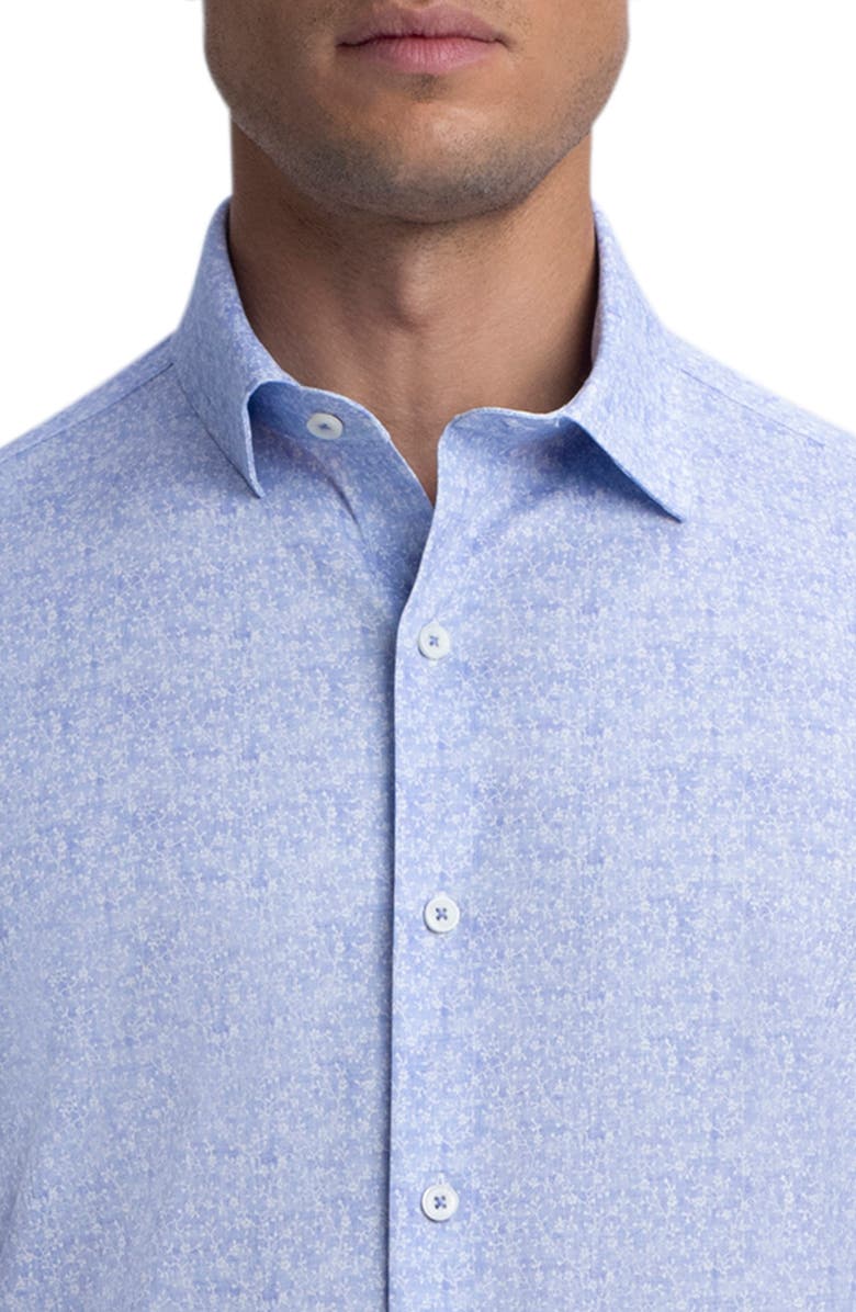 Bugatchi OoohCotton<sup>®</sup> Floral Short Sleeve Button-Up Shirt, Alternate, color,
