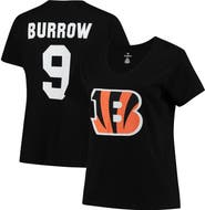 FANATICS Women's Joe Burrow Black Cincinnati Bengals Plus Size Fair Catch Name & Number V-Neck T-Shirt