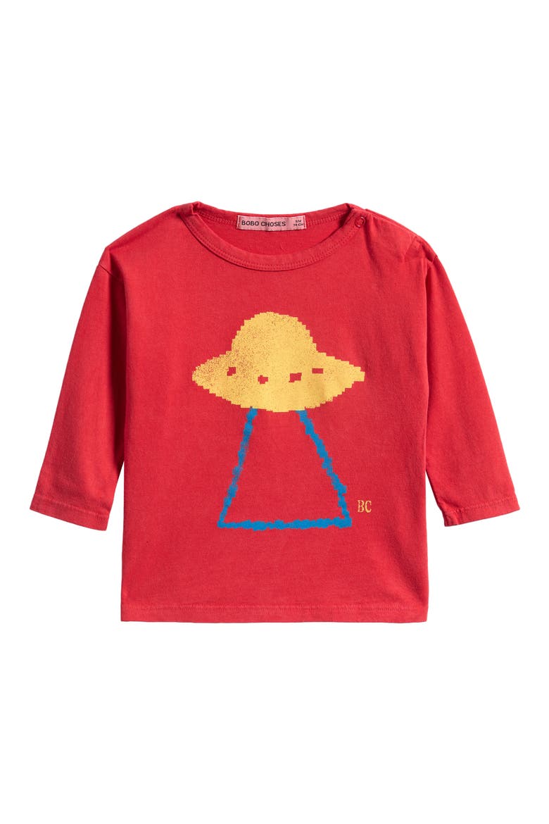 Pixel Abduction Organic Cotton T-Shirt, Main, color, RED