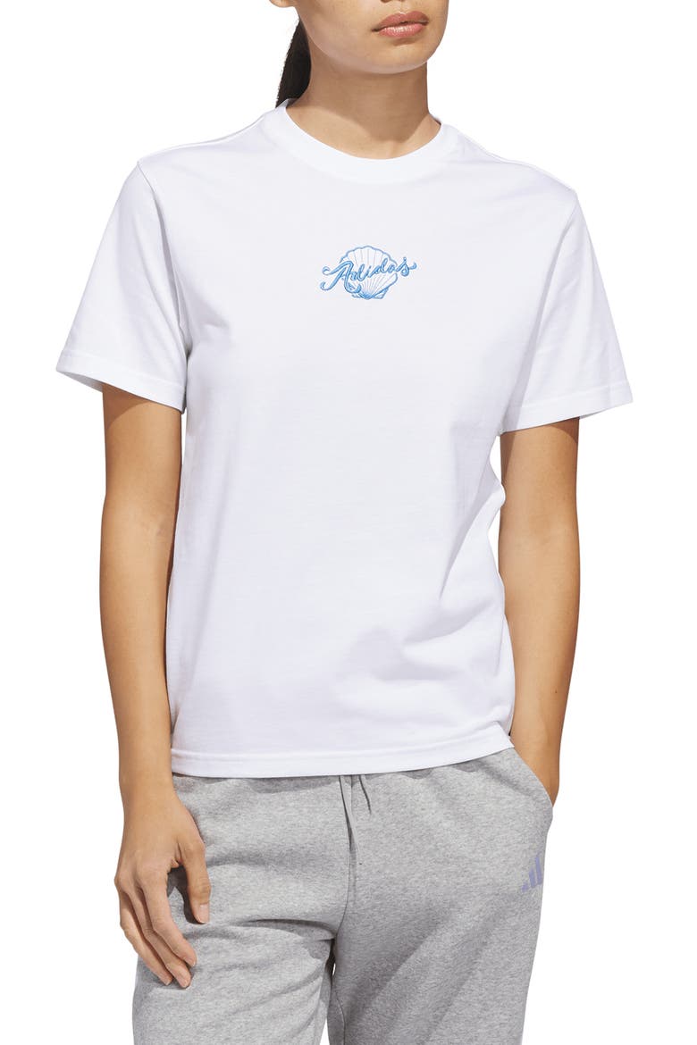 Seashell Logo Graphic T-Shirt, Main, color, WHITE