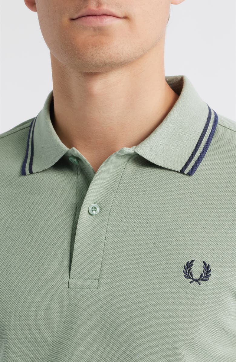 Fred Perry Extra Trim Fit Twin Tipped Piqué Polo, Alternate, color, Bylf/ Dair/ Blue