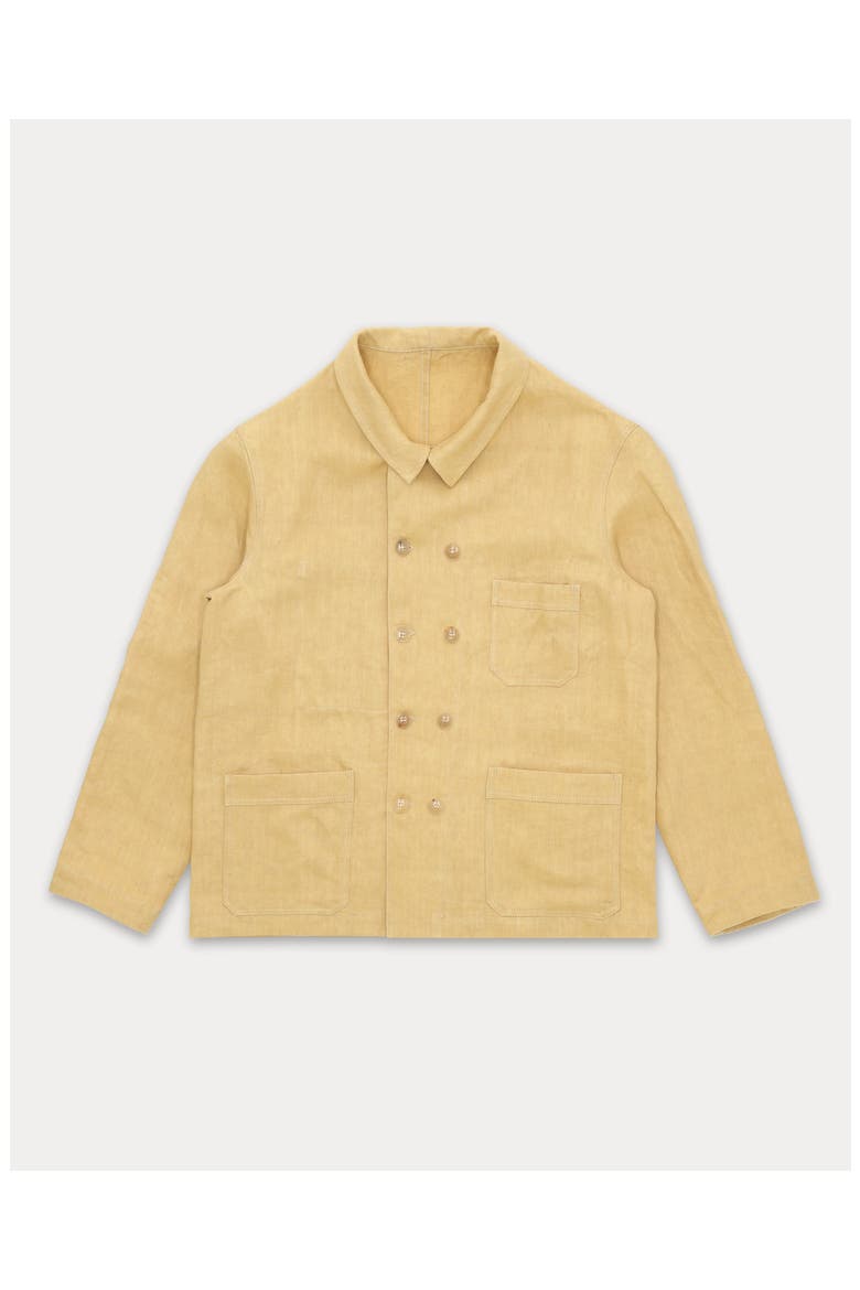 Garçon Double-Breasted Linen Jacket, Main, color, Camel