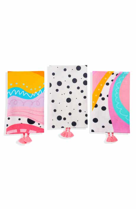 Tiramisu Abstract Pop Art Set of 3 Kitchen Towels