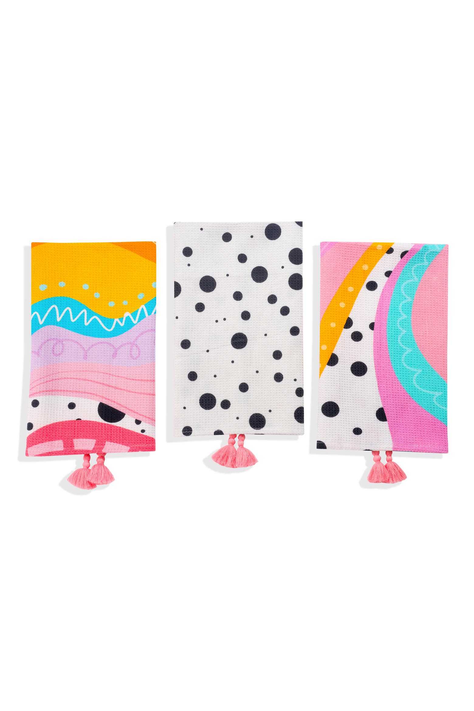 Abstract Calculation Tiramisu Abstract Pop Art Set of 3 Kitchen Towels | Nordstromrack