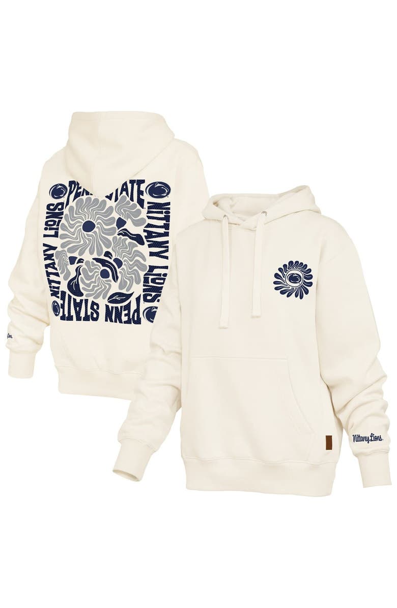 PRESSBOX Women's Pressbox  Cream Penn State Nittany Lions Elena Janise Hoodie, Main, color, Cream