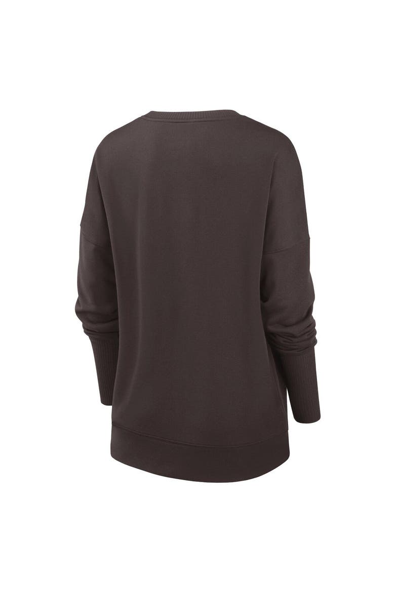 Women's Nike Brown Cleveland Browns Rewind Playback Icon Performance Pullover Sweatshirt, Alternate, color, Brown