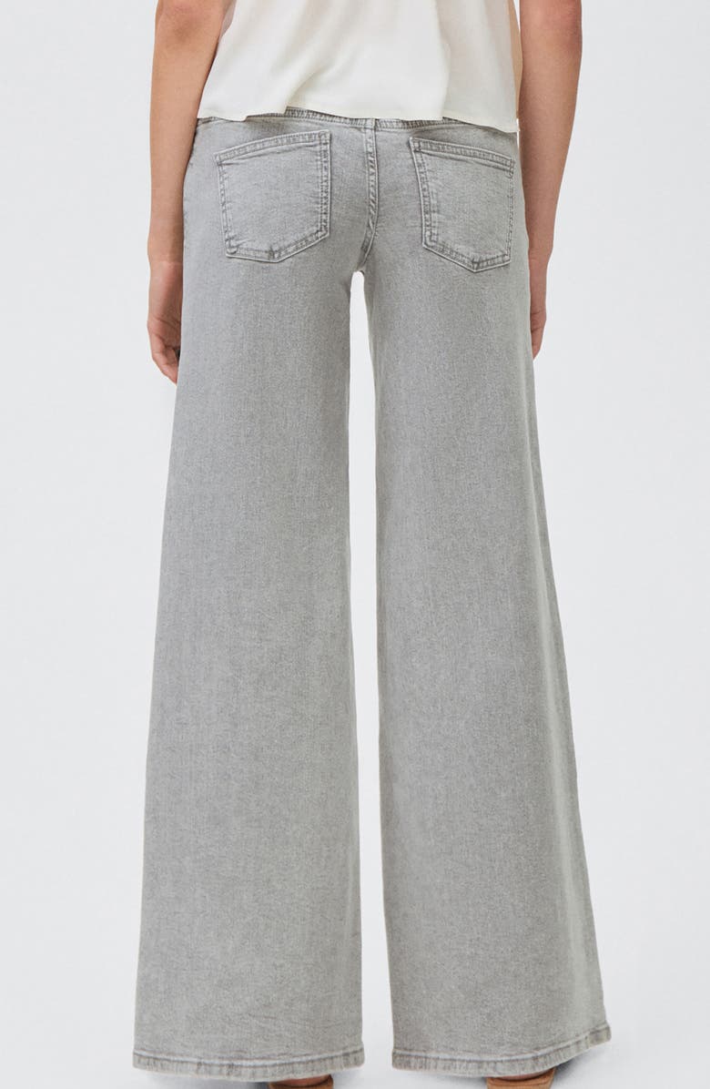 MANGO TEEN Low Rise Wide Leg Jeans, Alternate, color, Denim Grey