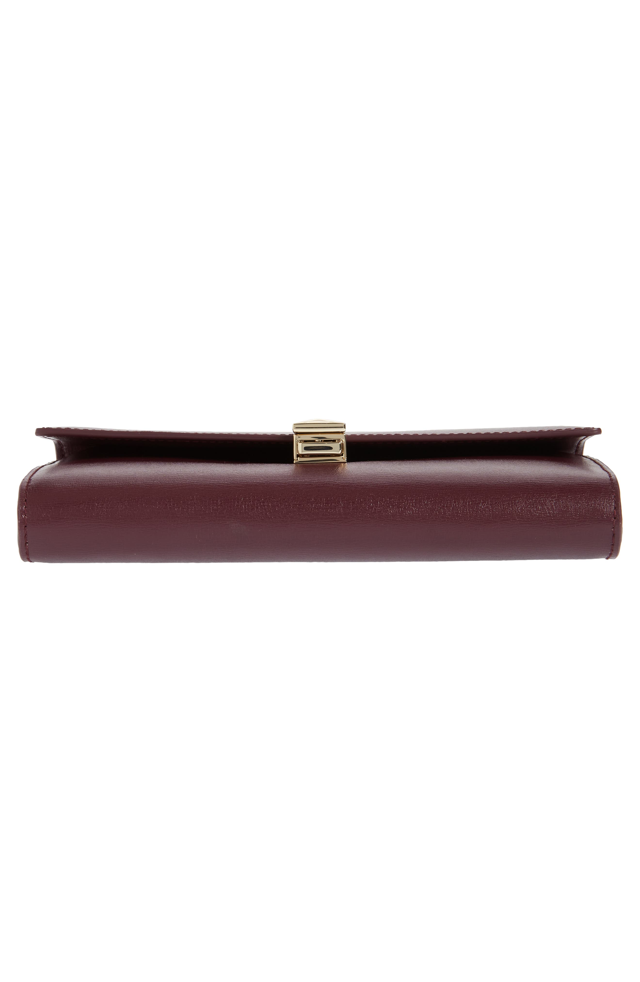 BOSS Nathalie Leather Clutch, Alternate, color, 