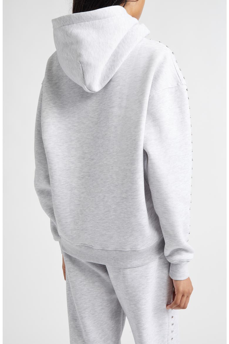 Mung Bean Terminator Bunny Crystal Embellished Graphic Hoodie, Alternate, color, HEATHER GREY