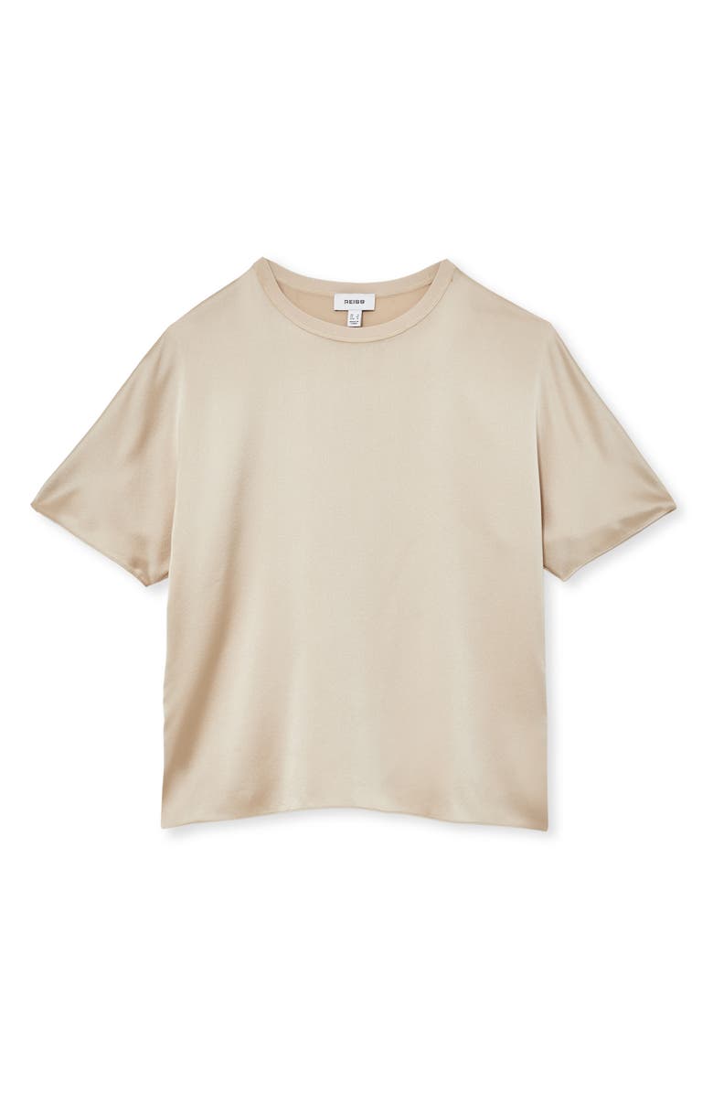Reiss Lena Dolman Sleeve Silk Top, Alternate, color, Champagne Neutral
