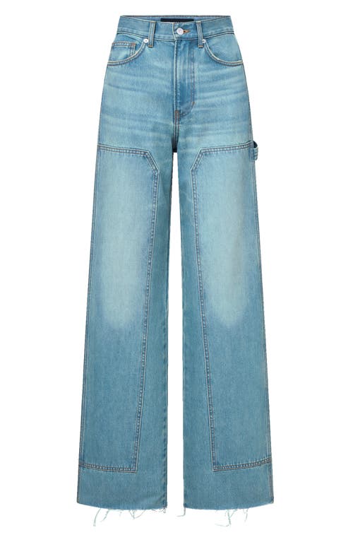 Veronica Beard Taylor High Rise Wide Leg Jeans In Blue Glare In Blue