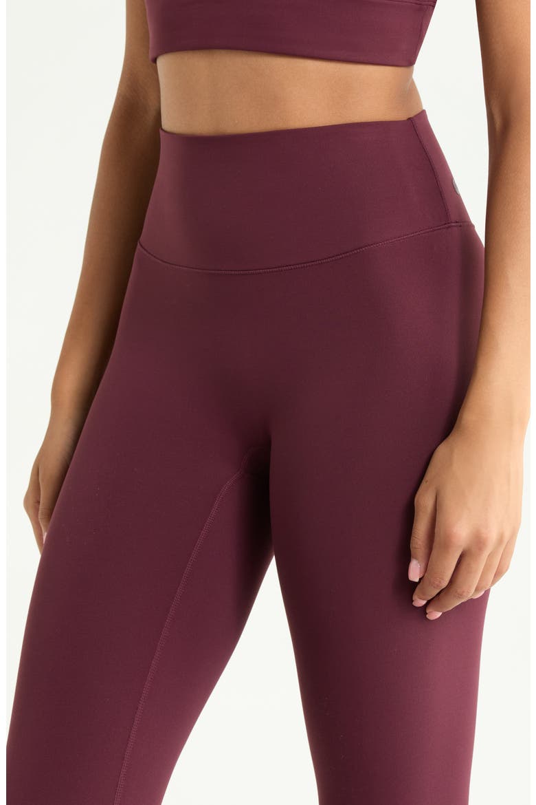Zen High Waist Leggings, Alternate, color, BURGUNDY STEM