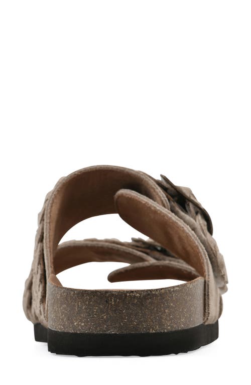 Cliffs By White Mountain Hey Hey Slide Sandal In Sandal Wood Suede