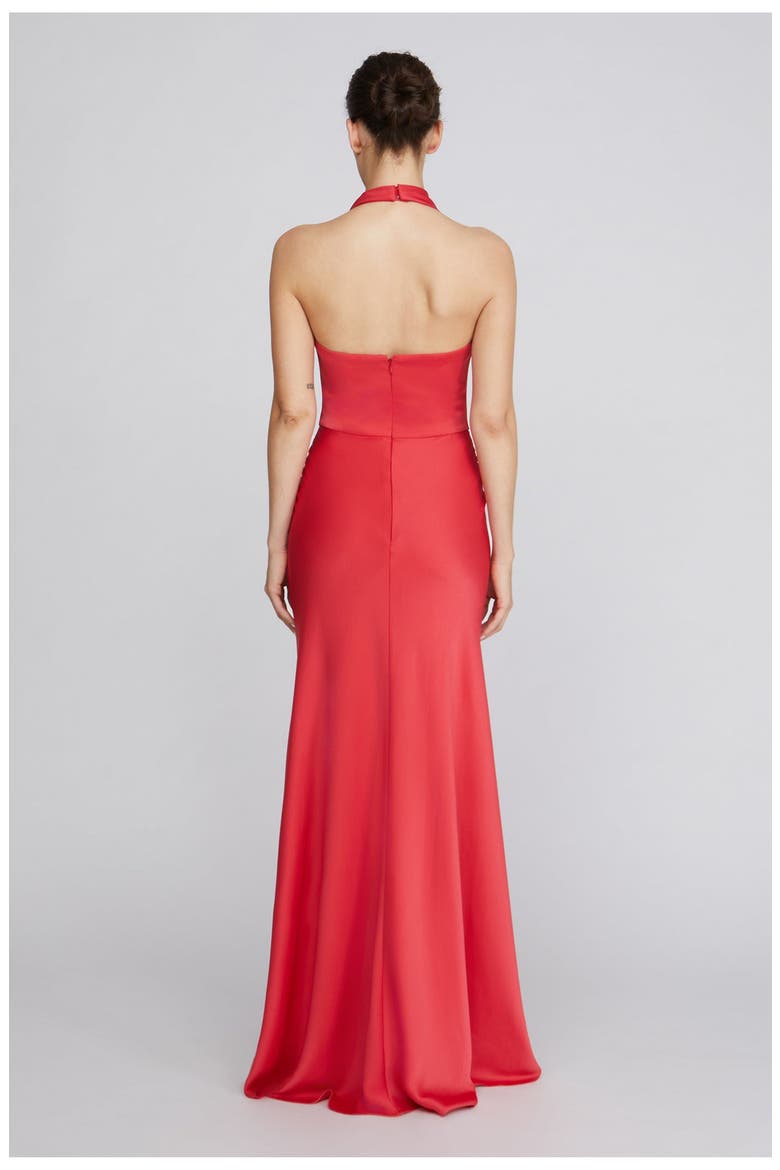 Marcheline Crepe Gown, Alternate, color, Sangria