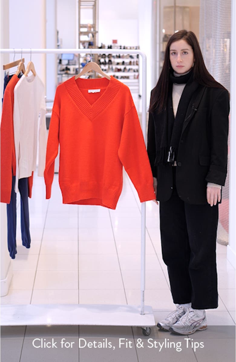 Oversize V-Neck Sweater, sales video thumbnail