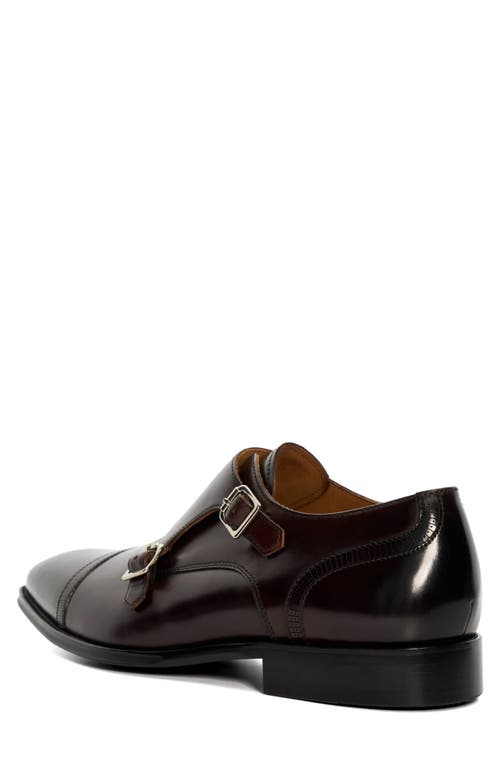 Dune London Saloon Cap Toe Monk Shoe In Brown