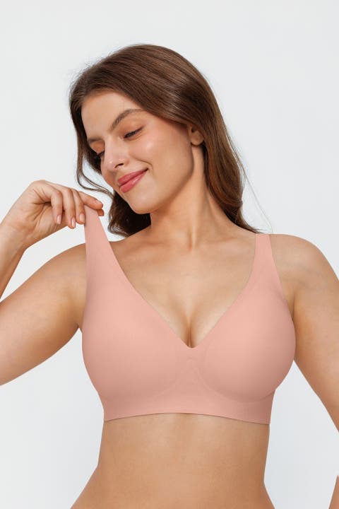 Seamless Wireless Jelly Leopard Contour Minimizer Support Bra