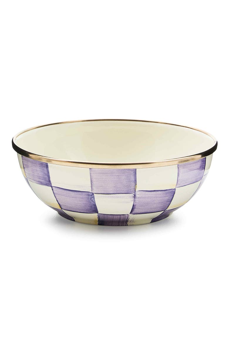 Violet Check Everyday Bowl, Main, color, VIOLET