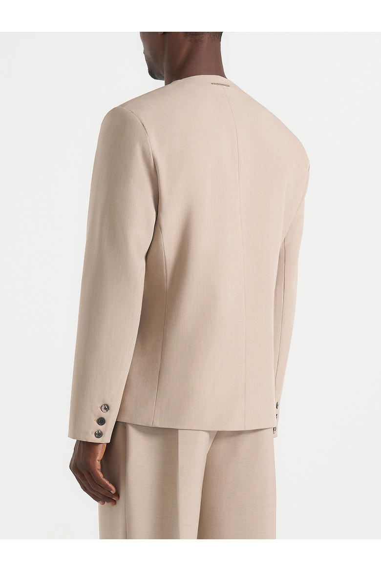 Timeo Tailored Wrap Blazer, Alternate, color, Beige