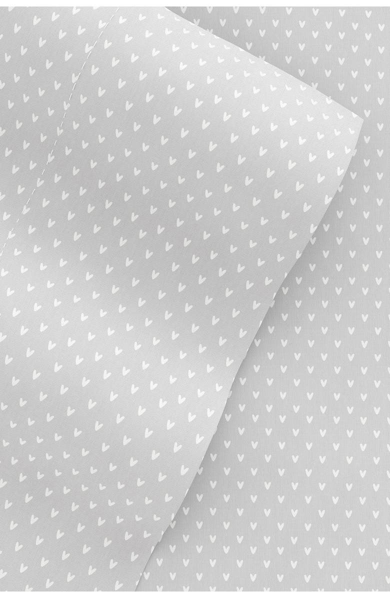 HOMESPUN Premium Ultra Soft My Heart Pattern 4-Piece Bed Sheet Set, Alternate, color, Light Gray
