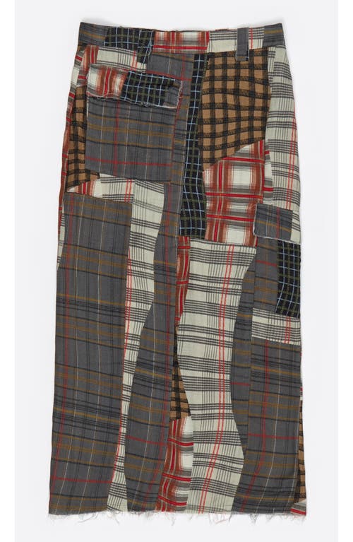 Bimba Y Lola Patchwork Straight Midi Skirt In Multi