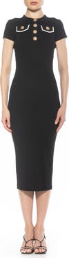 Alexia Admor Rhys Crewneck Knit Sheath Midi Dress