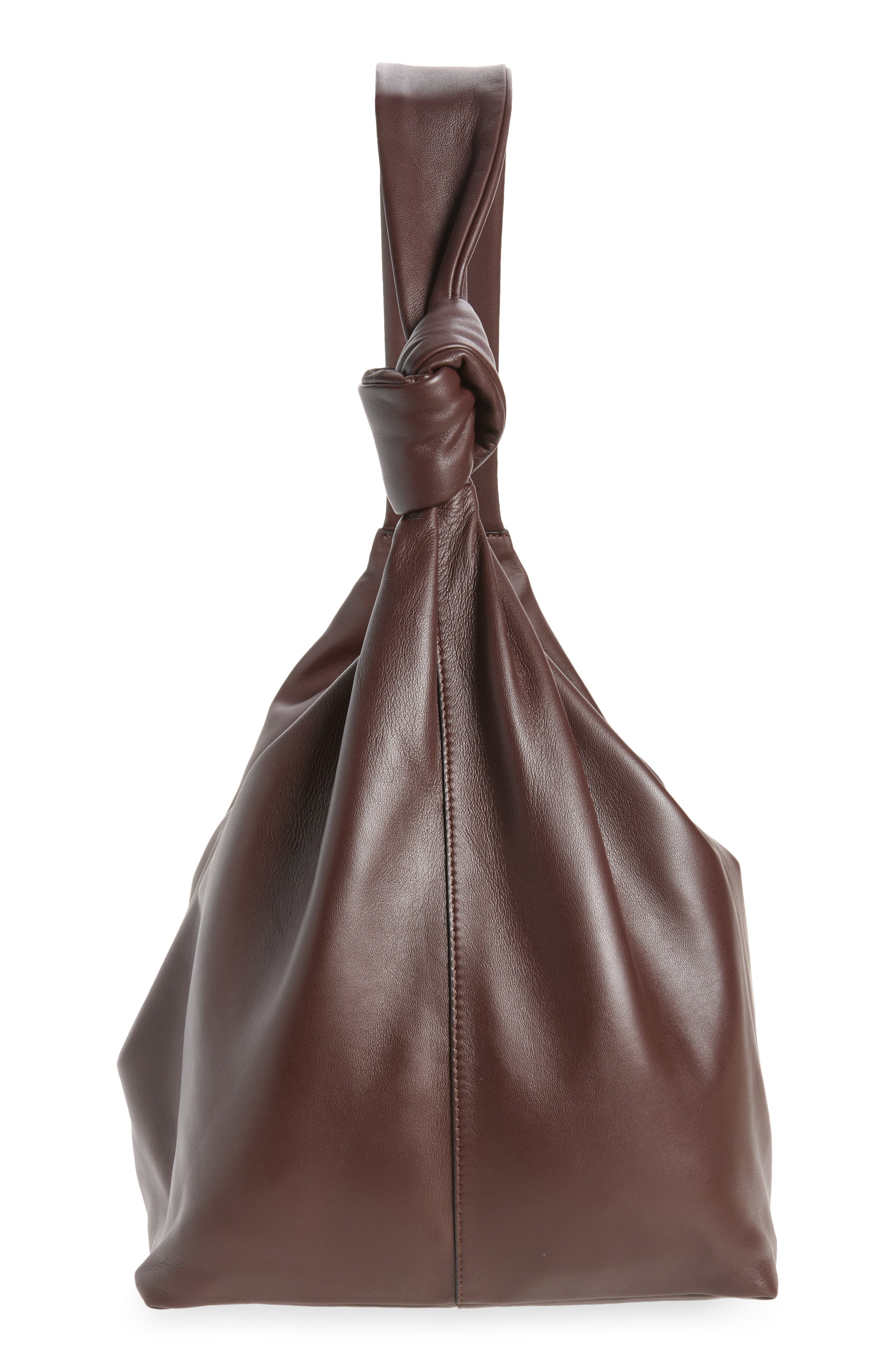 Effie Large Leather Shoulder Bag, Alternate, color, BURGUNDY RED