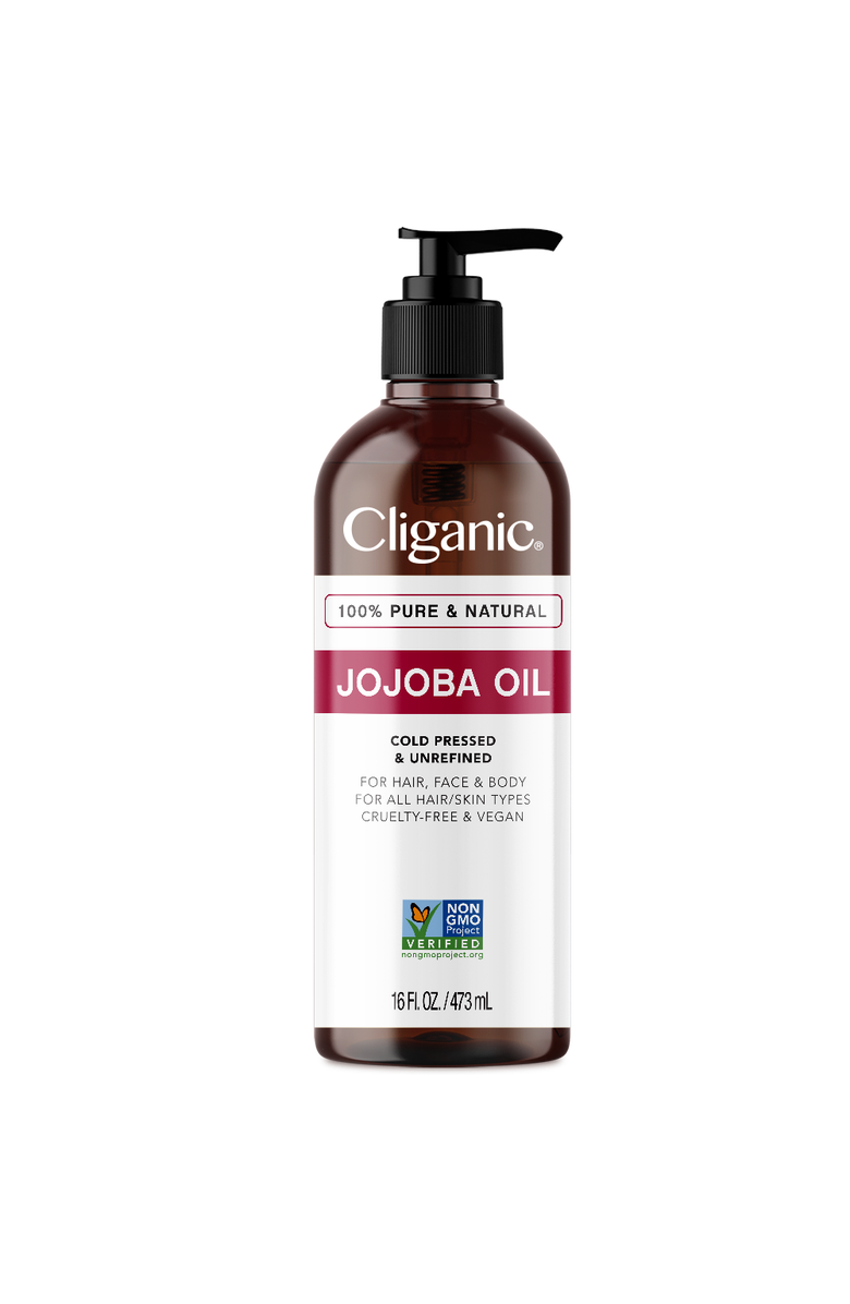 Cliganic Non-GMO Jojoba Oil 16oz, Main, color, NO COLOR