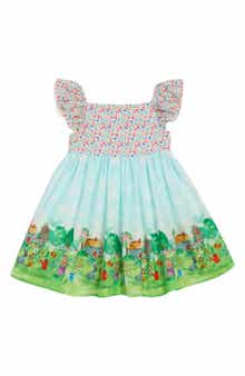 Pippa & Julie Kids' Scenic Border Print Dress