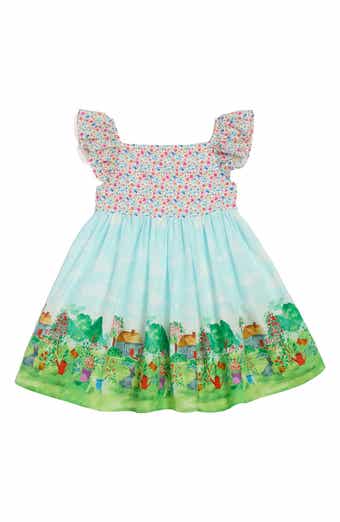 Kids' Scenic Border Print Dress