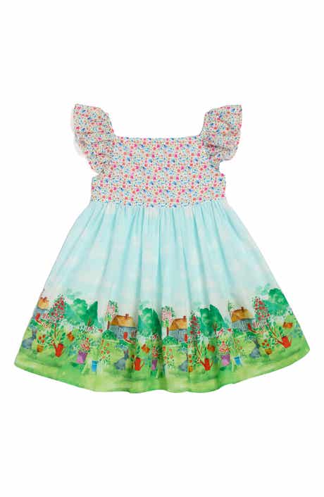 Pippa & Julie Kids' Scenic Border Print Dress
