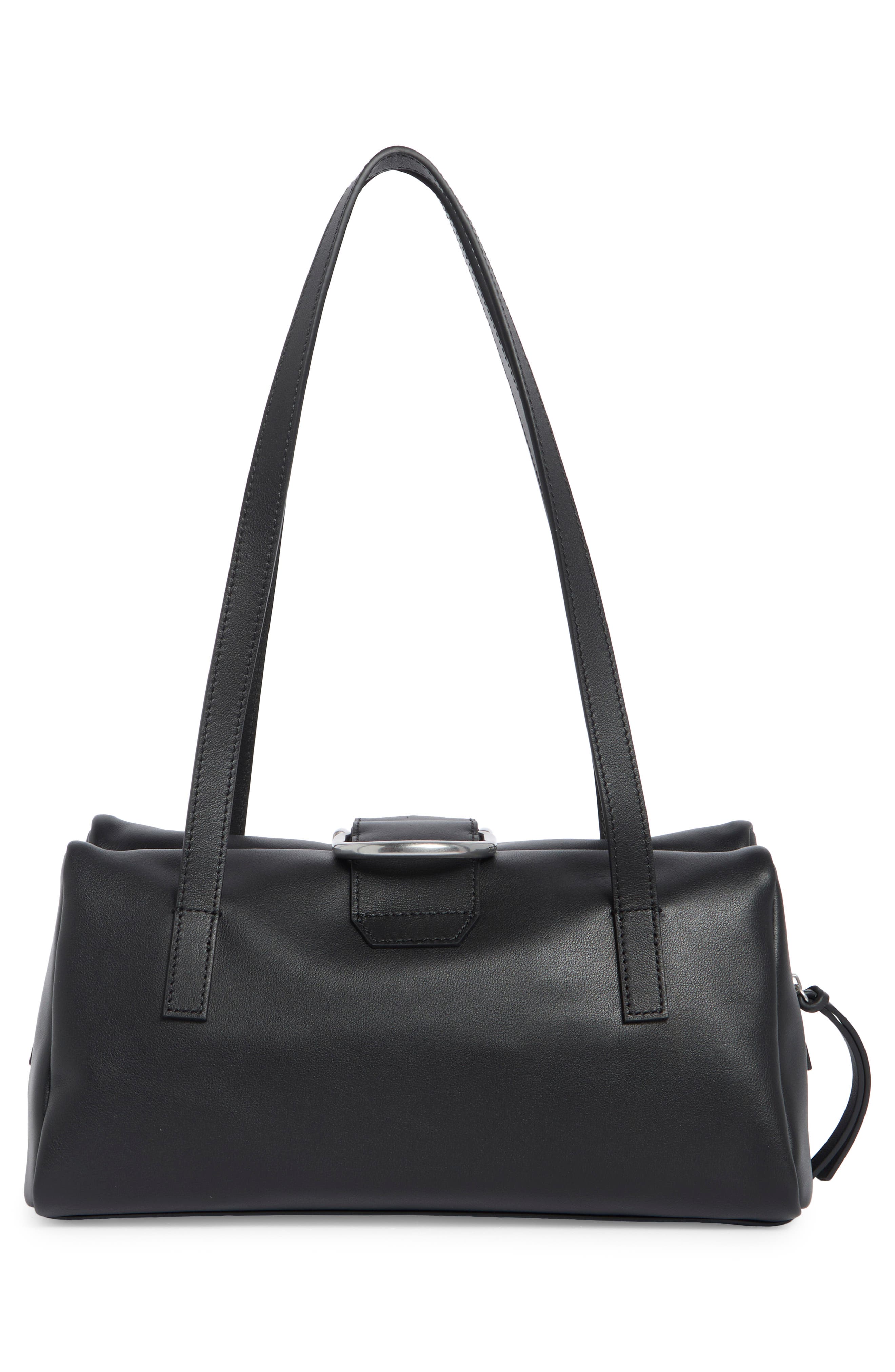 Astoria Box Leather Satchel, Alternate, color, BLACK