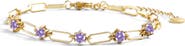 Mint & Lily Paperclip Bracelet with Gemstone Accents
