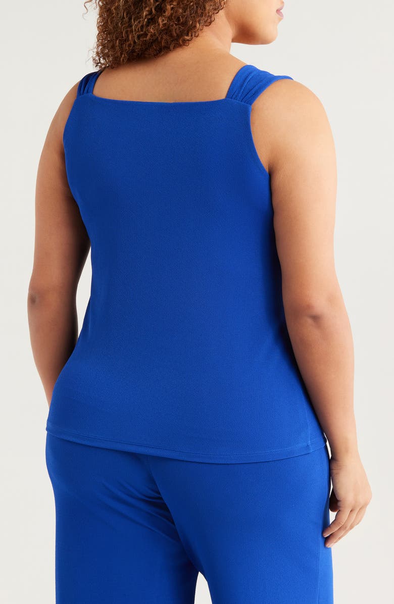Anne Klein Shirred Crepe Top, Alternate, color, 