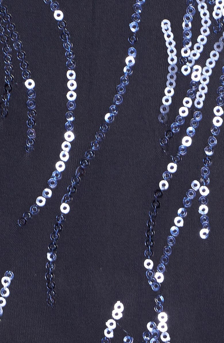 Alex Evenings Sequin Mock Two-Piece Dress with Jacket, Alternate, color, Bright Navy