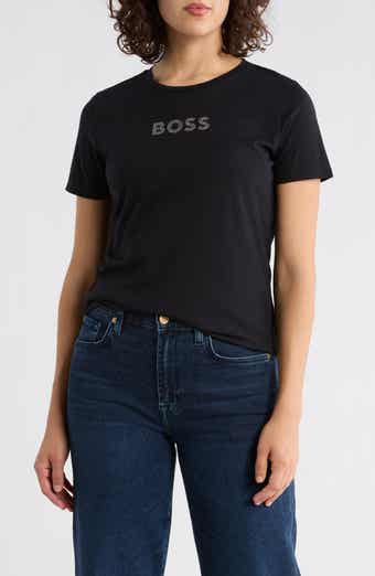 BOSS Orange Rhinestone Logo T-Shirt