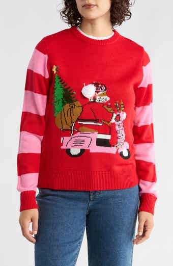 Vigoss Santa Scooter Embroidered Sweater
