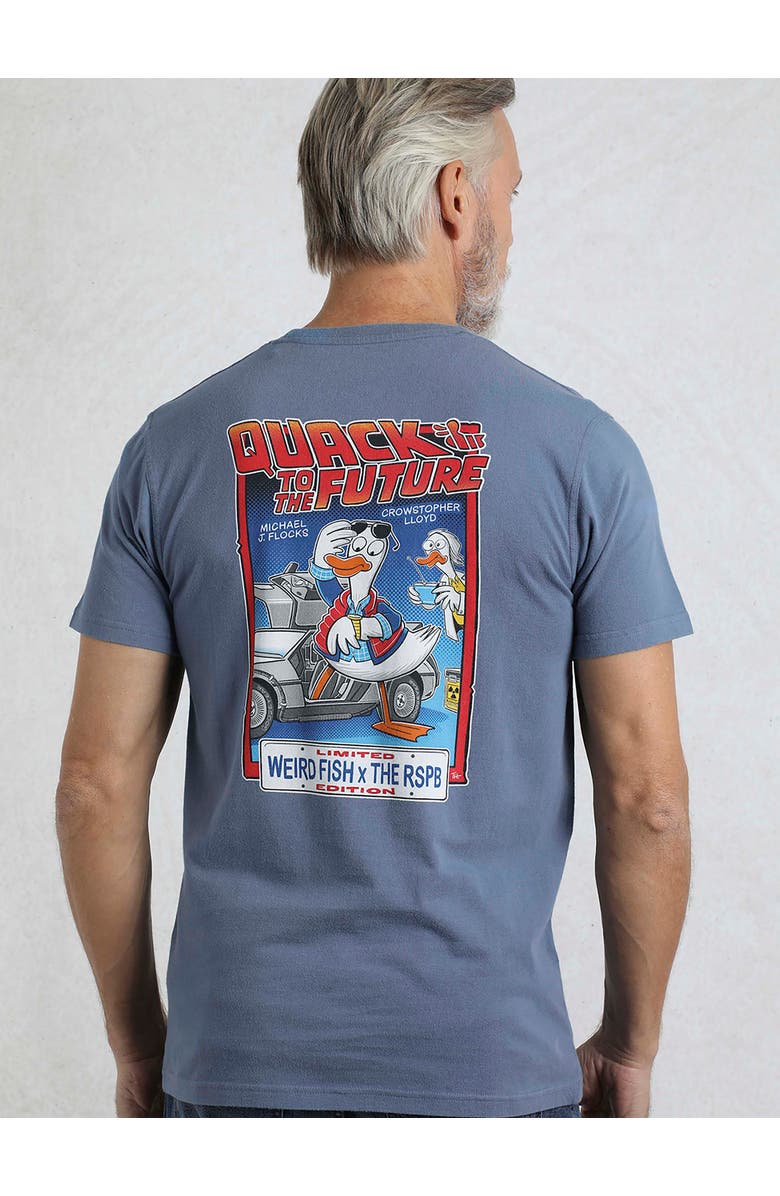 Weird Fish Quack To The Future RSPB Artist T-Shirt, Alternate, color, Mid Blue