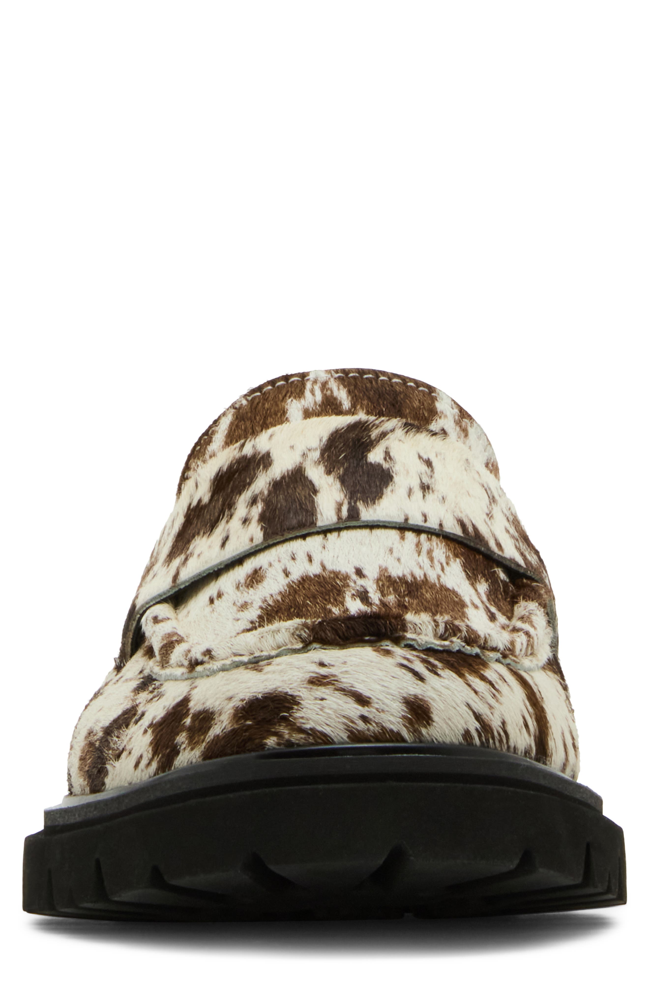 Harvest Genuine Calf Hair Penny Loafer, Alternate, color, BROWN/ WHITE CALF HAIR