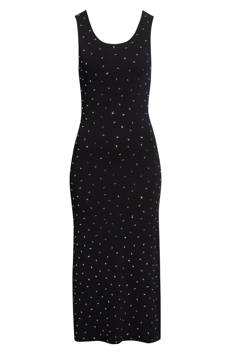 Altuzarra Geordie Crystal Embellished Jersey Dress, Alternate, color, Black
