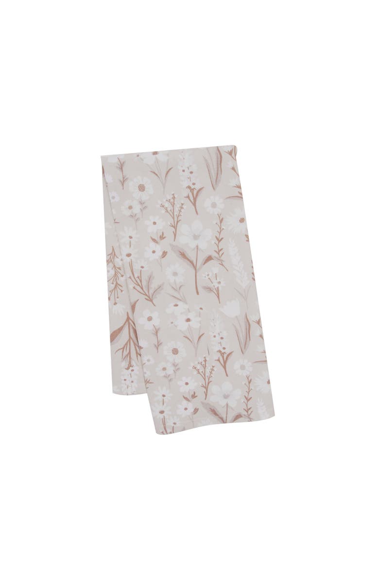 Natural Botanical 100% Cotton Graphic Print Handtowel, Main, color, Beige
