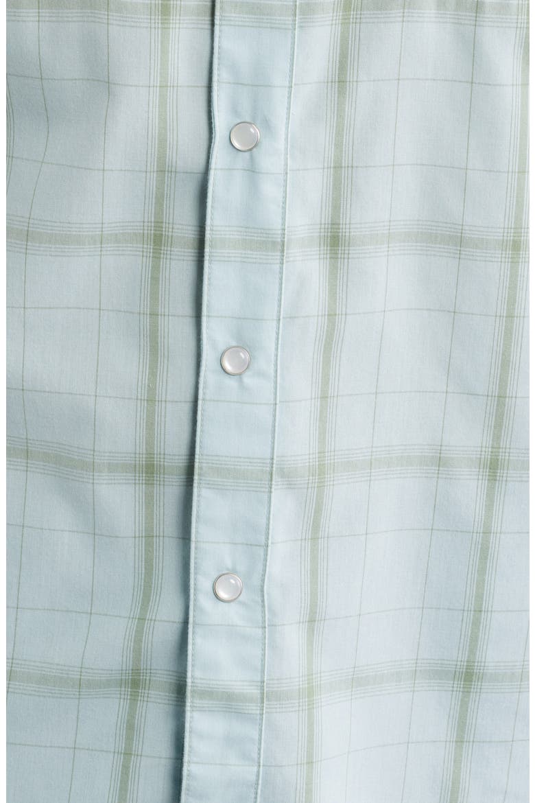 The Breezy Wayne Plaid Short Sleeve Shirt, Alternate, color, SEAFOAM PLAID