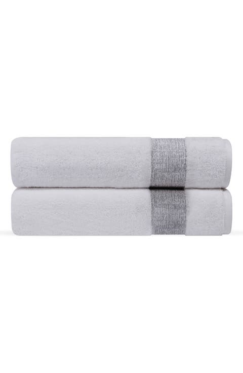 Pera 2-Piece Turkish Cotton Bath Towel Set